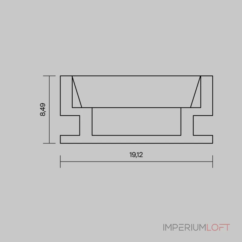 Алюминиевый профиль встраиваемый в пол ALM-1908-S-2M Maytoni 636007 от ImperiumLoft
