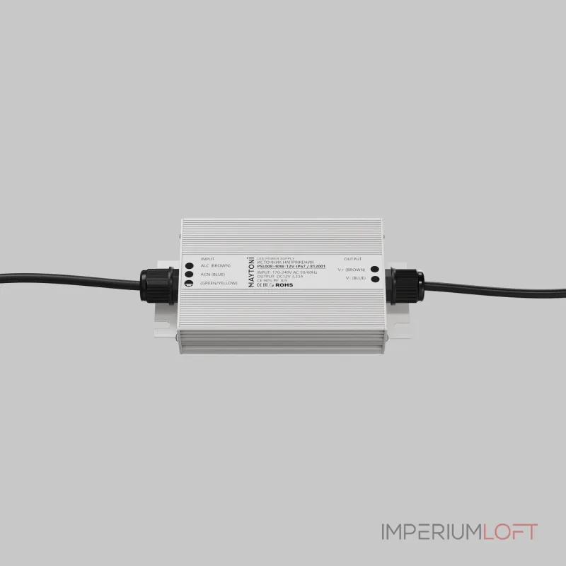 Источник напряжения PSL008 12В 40Вт IP67 Maytoni 812001 от ImperiumLoft Источник напряжения PSL008 12В 40Вт IP67 Maytoni 812001 от ImperiumLoft