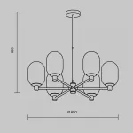 Люстра на штанге Freya Crystal FR1012PL-06BS