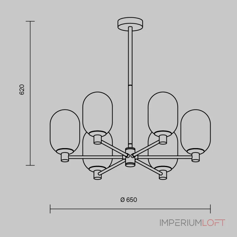 Люстра на штанге Freya Crystal FR1012PL-06BS