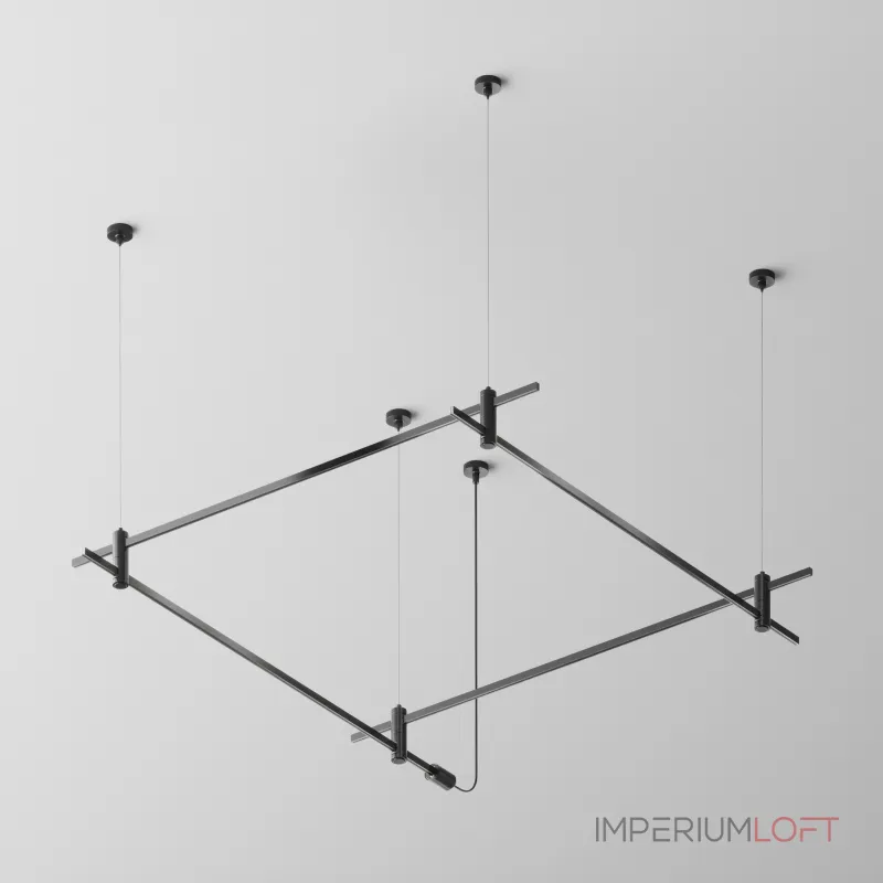 Основание на тросовых подвесах Hang для трековых светильников Flarity TFC-Flar-H08-B, черный Maytoni TFC-Flar-H08-B от ImperiumLoft