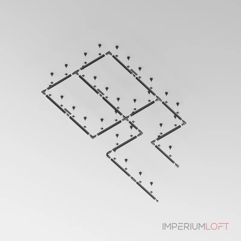 Шинопровод 3м Trinity накладной/подвесной черный от ImperiumLoft Шинопровод 3м Trinity накладной/подвесной черный от ImperiumLoft