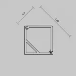 Рассеиватель для профиля 16×16 (Угол, Чёрный, 2 м), ALM-1616S-B-DF-2M Maytoni 642028 от ImperiumLoft