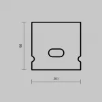 Комплект заглушек (для профиля 20×20) 2 шт., ALM-2020-EC Maytoni 642072 от ImperiumLoft