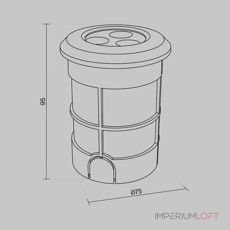 Встраиваемый светильник Flash O044DL-L3S3K от ImperiumLoft