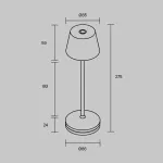 Аккумуляторный настольный светильник 2700-4000К 1Вт Maytoni Nook MOD494RL-L1BSK от ImperiumLoft
