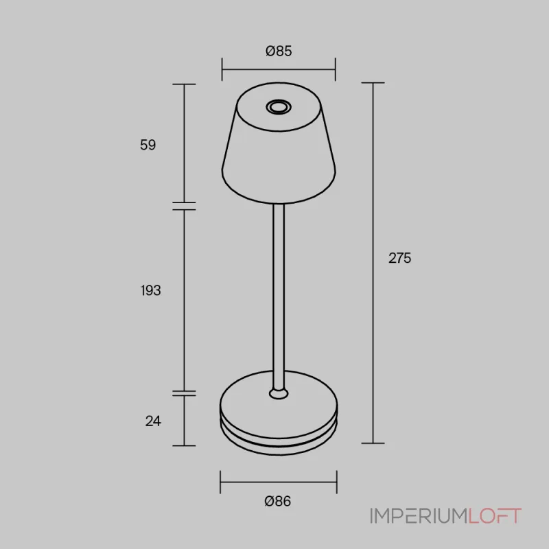Аккумуляторный настольный светильник 2700-4000К 1Вт Maytoni Nook MOD494RL-L1BSK от ImperiumLoft