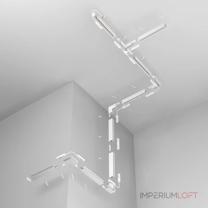 Шинопровод 1м Exility накладной/подвесной белый от ImperiumLoft Шинопровод 1м Exility накладной/подвесной белый от ImperiumLoft