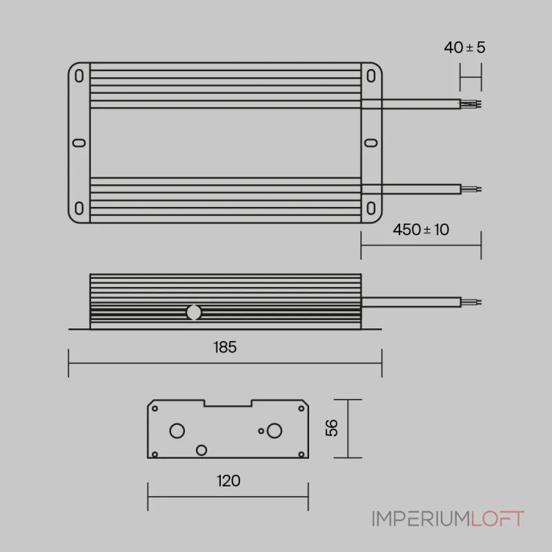 Блок питания Maytoni PSL008-480W-48V-IP67 от ImperiumLoft Блок питания Maytoni PSL008-480W-48V-IP67 от ImperiumLoft