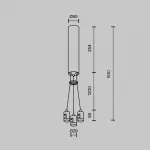 Подвесной набор с основанием под блок питания для круглого шинопровода Flarity латунь Maytoni FLARITY TRA154SW-BB-R-BS от ImperiumLoft