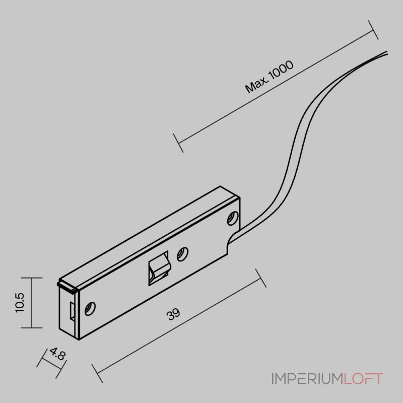 Ввод питания Levity Maytoni LEVITY TRA184B-1B-100 от ImperiumLoft