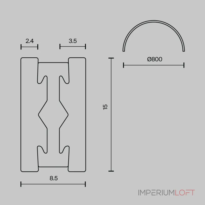 Шинопровод накладной/подвесной Maytoni FLARITY TRX154-SR-D800-B от ImperiumLoft Шинопровод накладной/подвесной Maytoni FLARITY TRX154-SR-D800-B от ImperiumLoft
