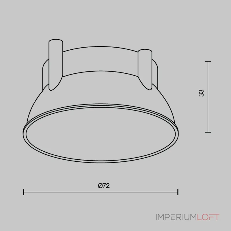 Декоративная рамка-отражатель для накладных светильников серии Alfa LED Maytoni Downlight Ring12-15W-RD-BS от ImperiumLoft
