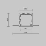 Алюминиевый профиль встраиваемый скрытого монтажа 72x36 (Серебро, 2 м), ALM-7236T-S-2M Maytoni 636010 от ImperiumLoft