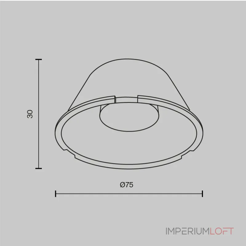 Линза ⌀75mm 24° для Focus Led 40Вт Maytoni TRINITY LensD75-24 от ImperiumLoft