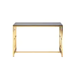 БРУКЛИН 120*40 золото стекло smoke, каркас нержавеющая сталь от ImperiumLoft