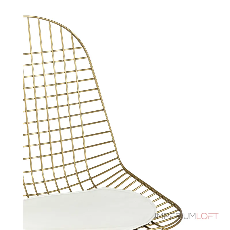 Eiffel из металла цвет золото с белой подушкой из экокожи от ImperiumLoft