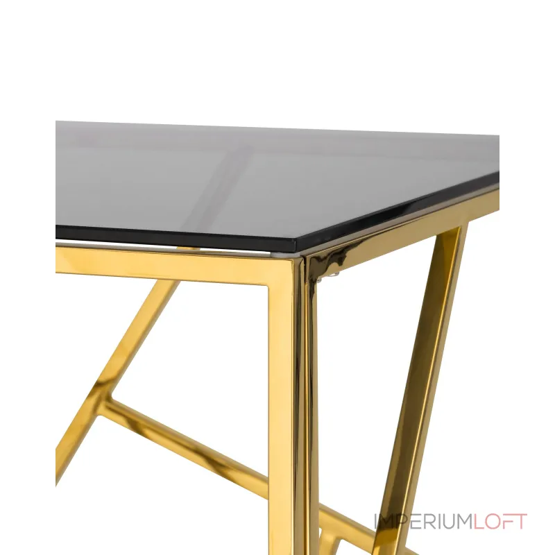 55*55 АРТ ДЕКО золото стекло smoke, каркас нержавеющая сталь от ImperiumLoft