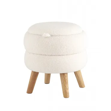 Пуф с ящиком Винни S тедди белый Пуф с ящиком Винни S тедди белый