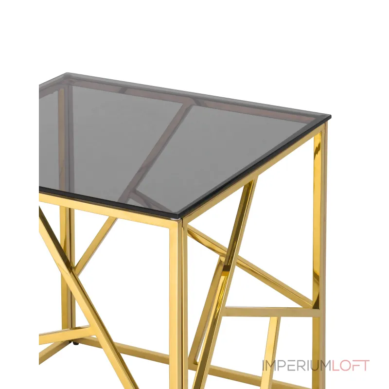 55*55 АРТ ДЕКО золото стекло smoke, каркас нержавеющая сталь от ImperiumLoft