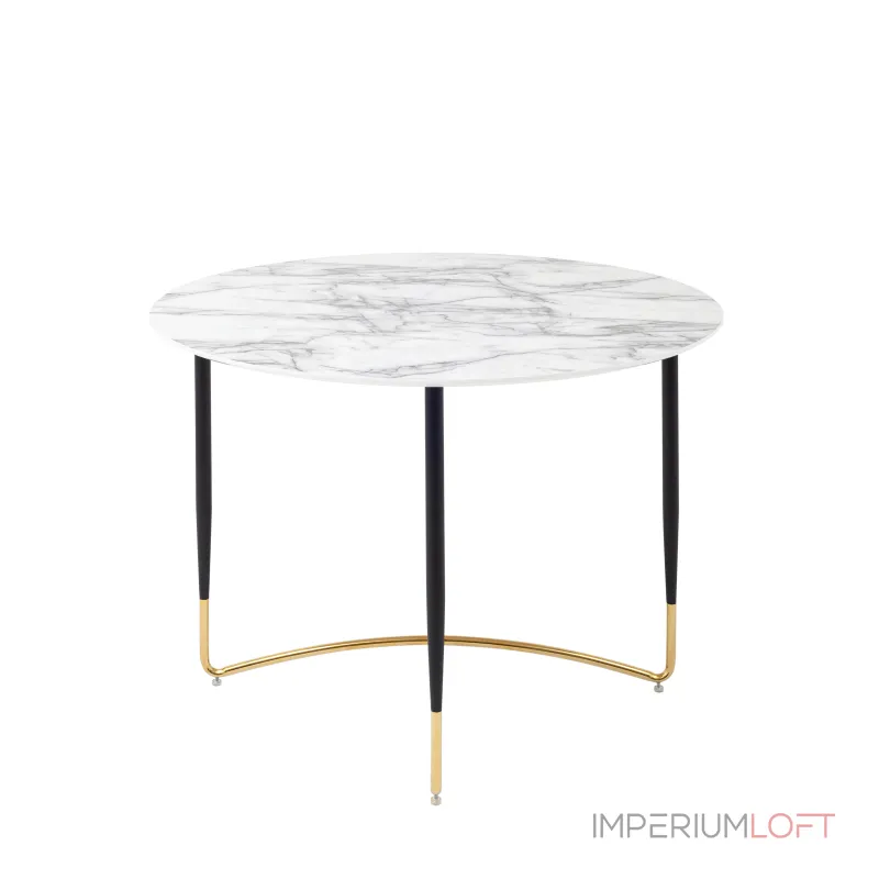 обеденный Даймакс 110*110 белый мрамор от ImperiumLoft