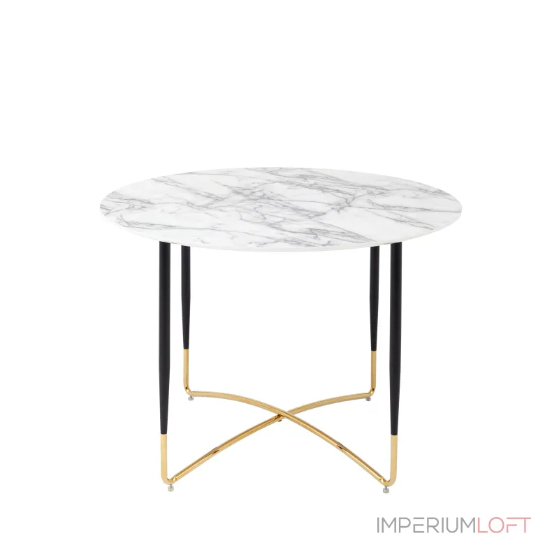 обеденный Даймакс 110*110 белый мрамор от ImperiumLoft