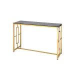 БРУКЛИН 120*40 золото стекло smoke, каркас нержавеющая сталь от ImperiumLoft