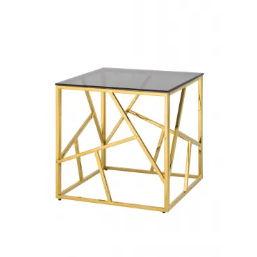 Журнальный столик 55*55 АРТ ДЕКО золото стекло smoke Журнальный столик 55*55 АРТ ДЕКО золото стекло smoke