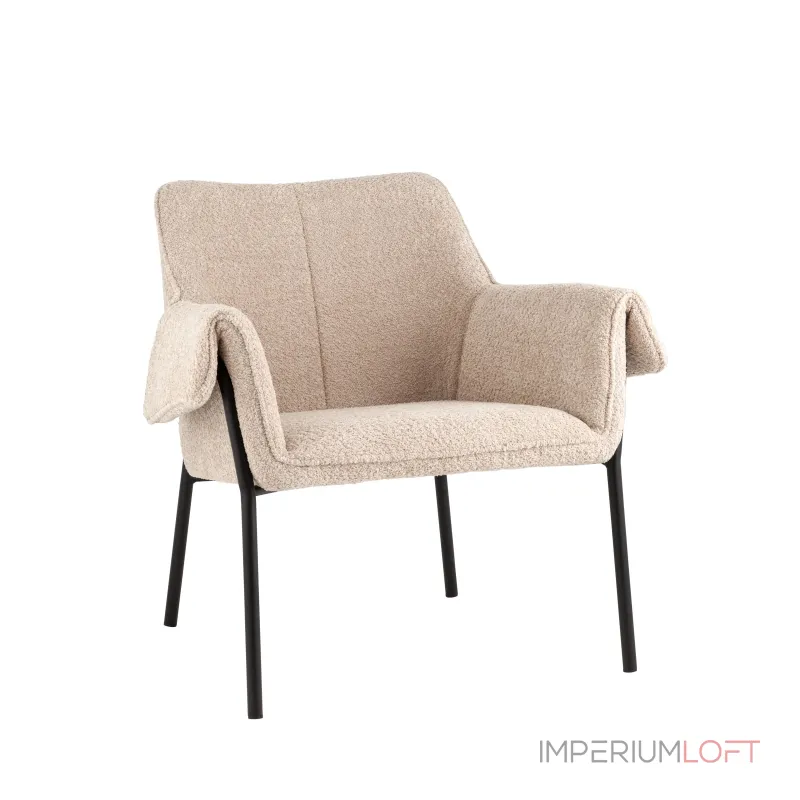 Кресло лаунж Бесс альпака бежевый от ImperiumLoft