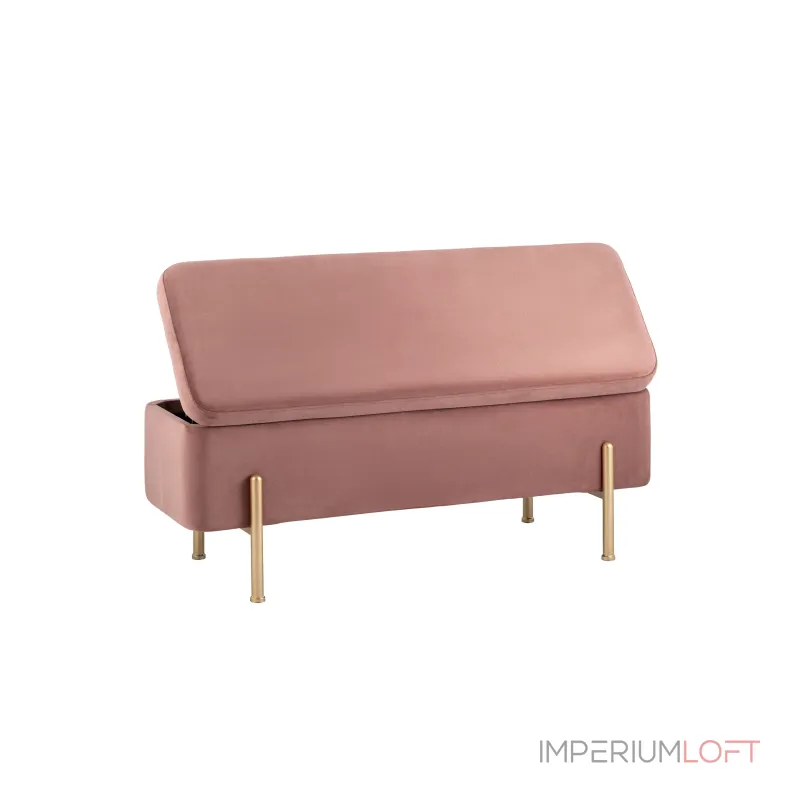 Болейн с ящиком велюр розовый от ImperiumLoft Болейн с ящиком велюр розовый от ImperiumLoft