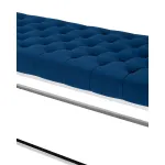 ИНСИГНИЯ сталь серебро, нержавеющая сталь, обивка сиденья синий велюр от ImperiumLoft