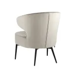 лаунж Royal велюр светло-серый ножки металл от ImperiumLoft