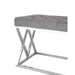 ИНСИГНИЯ серый велюр нержавеющая сталь серебро от ImperiumLoft