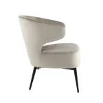 лаунж Royal велюр светло-серый ножки металл от ImperiumLoft