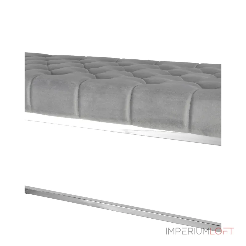 ИНСИГНИЯ серый велюр нержавеющая сталь серебро от ImperiumLoft