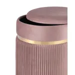 Миранда с ящиком велюр розовый с декоративным золотым ободком от ImperiumLoft