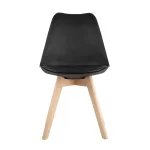FRANKFURT черный, сиденье экокожа, белый пластик, массив бука от ImperiumLoft
