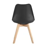 FRANKFURT черный, сиденье экокожа, белый пластик, массив бука от ImperiumLoft