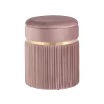 Миранда с ящиком велюр розовый с декоративным золотым ободком от ImperiumLoft