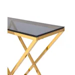 ИНСИГНИЯ 115*30 золото стекло smoke, каркас нержавеющая сталь от ImperiumLoft