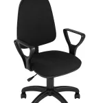 офисное Престиж черное обивка ткань крестовина пластик от ImperiumLoft