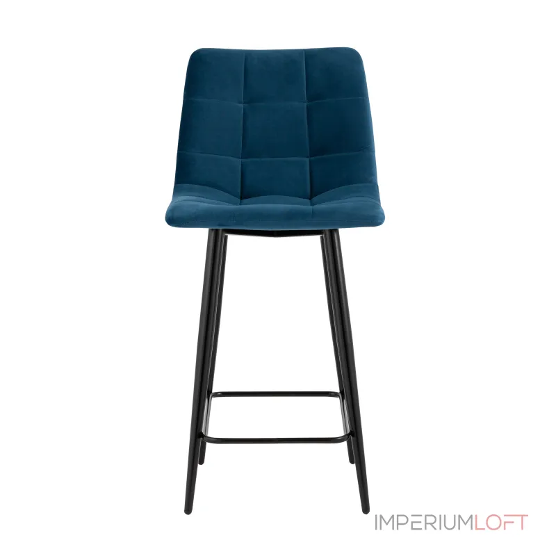 Джанго велюр синий ножки металл высота сиденья 60 см от ImperiumLoft Джанго велюр синий ножки металл высота сиденья 60 см от ImperiumLoft
