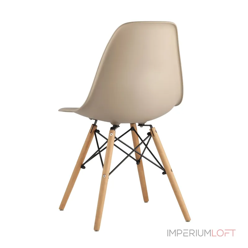 DSW бежевый, литой полипропилен, стальной каркас, массив бука от ImperiumLoft