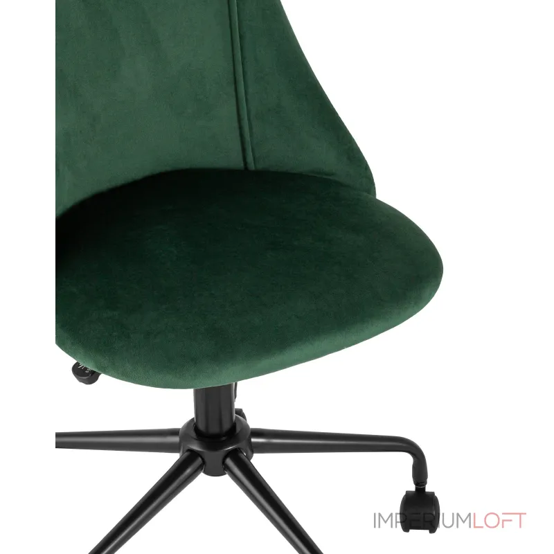 Сиана зеленый обивка велюр крестовина металл черный механизм регулировки высоты от ImperiumLoft