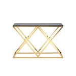 ИНСИГНИЯ 115*30 золото стекло smoke, каркас нержавеющая сталь от ImperiumLoft