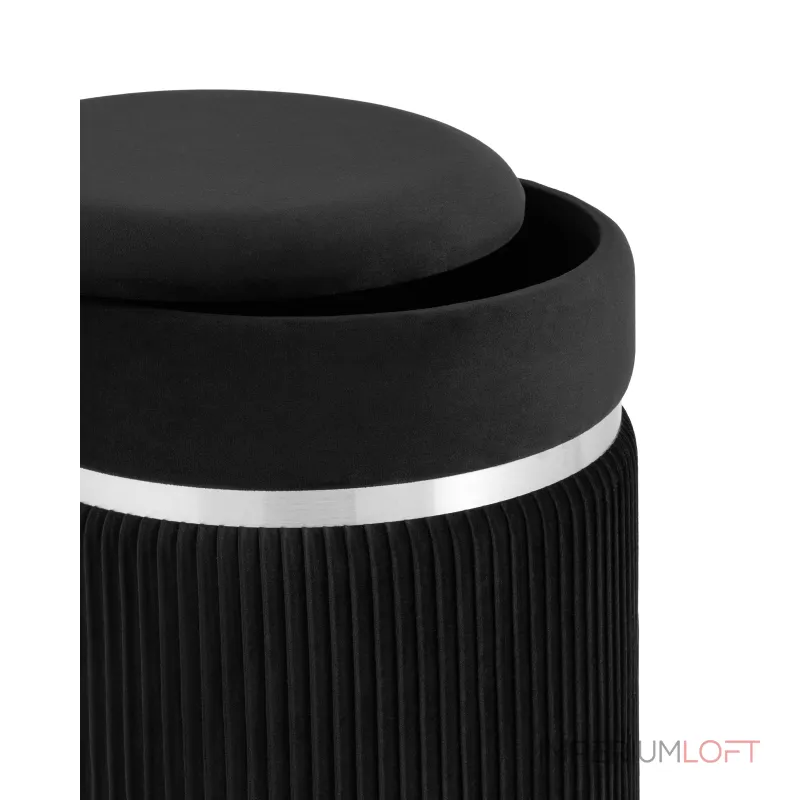 Миранда с ящиком серебро велюр черный от ImperiumLoft Миранда с ящиком серебро велюр черный от ImperiumLoft