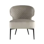 лаунж Royal велюр светло-серый ножки металл от ImperiumLoft