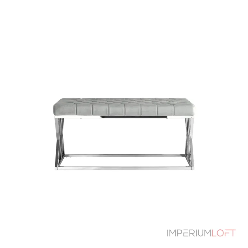 ИНСИГНИЯ серый велюр нержавеющая сталь серебро от ImperiumLoft