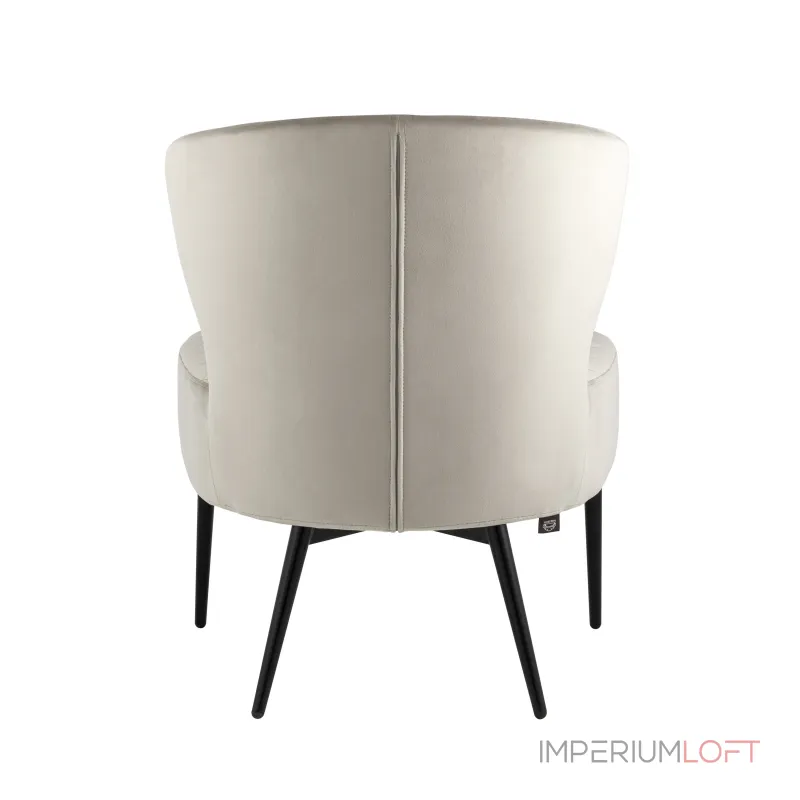 лаунж Royal велюр светло-серый ножки металл от ImperiumLoft