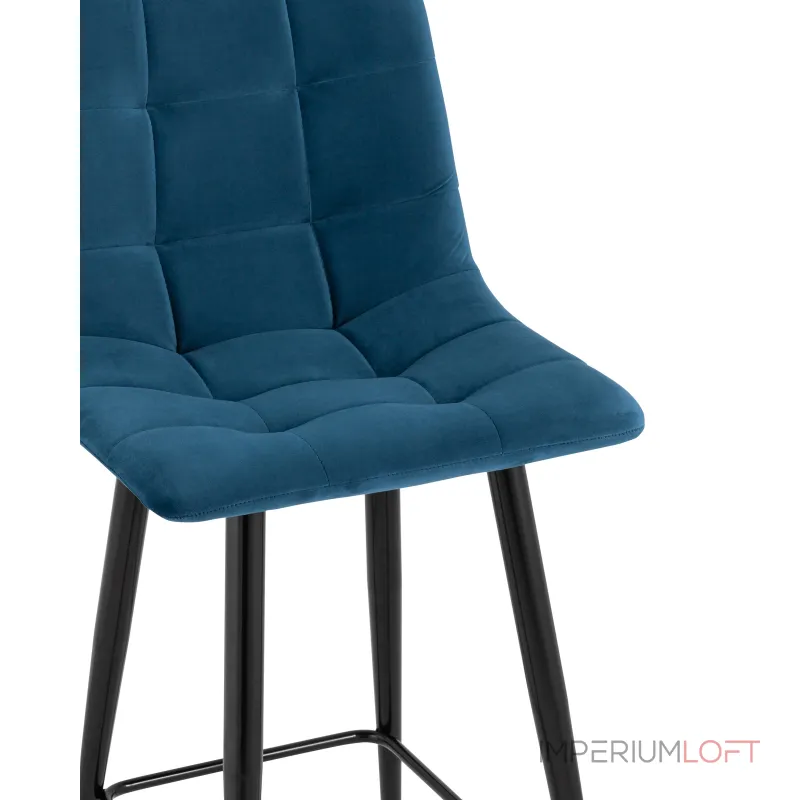 Джанго велюр синий ножки металл высота сиденья 60 см от ImperiumLoft Джанго велюр синий ножки металл высота сиденья 60 см от ImperiumLoft